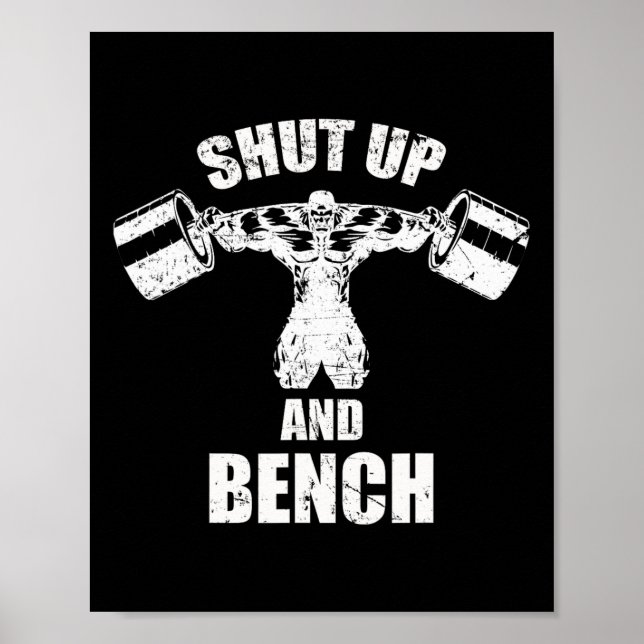 Póster Cállate Y Bench Workou Para Construcción De Cuerpo (Frente)