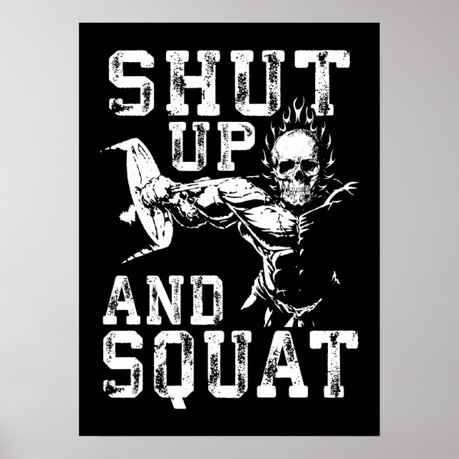 Póster Cállate Y Squat: Motivación De La Formación De Gim (Frente)