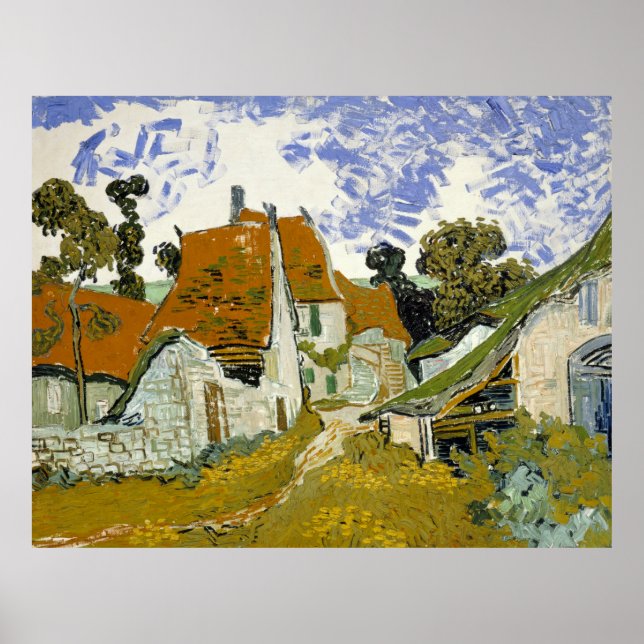 Póster Calle Auvers-sur-Oise Vincent van Gogh (Frente)