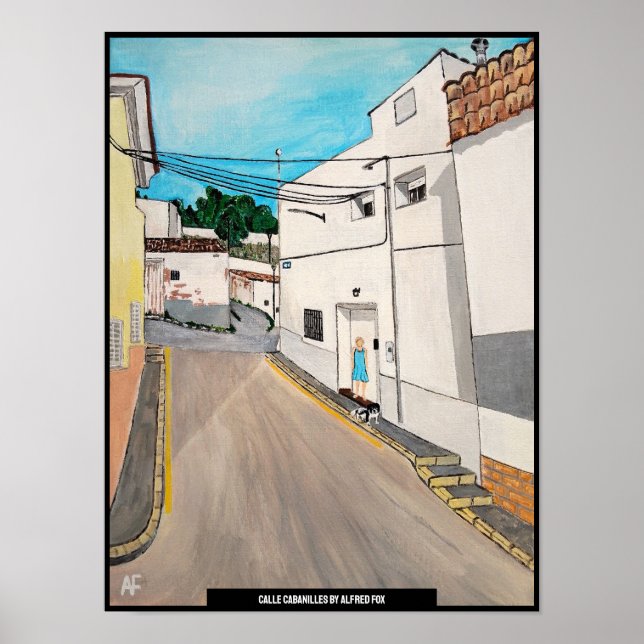 Póster Calle Cabanilles Pintura de Alfred Fox (Frente)