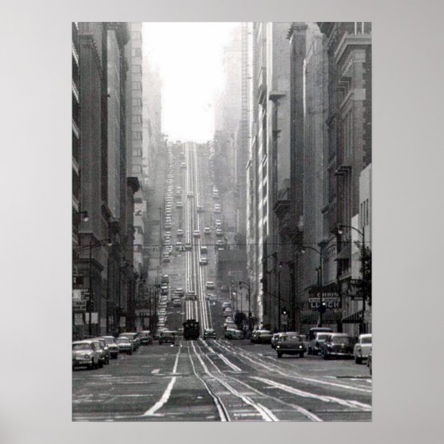 Póster Calle California San Francisco Circa 1964 (Frente)