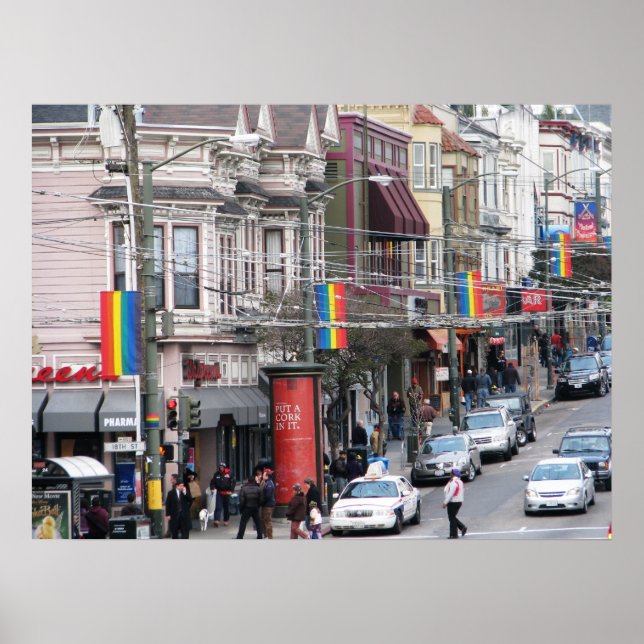 Póster Calle Castro - San Francisco, California (Frente)