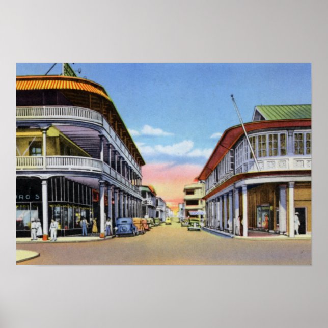 Póster Calle Colón Panamá (Frente)