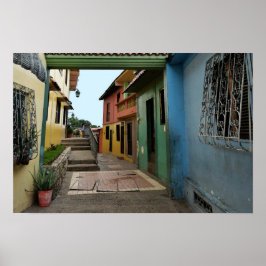 Póster Calle Colorida de Guayaquil
