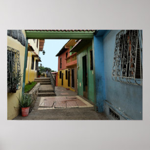 Póster Calle Colorida de Guayaquil
