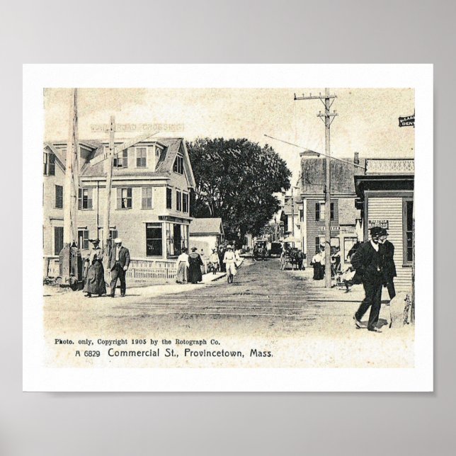 Póster Calle Comercial, Provincetown, 1905 (Frente)