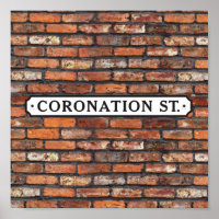 Calle Coronation - Poster de Rótulo