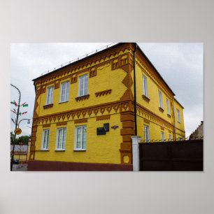 Póster Calle de arquitectura urbana Slonim Belarus