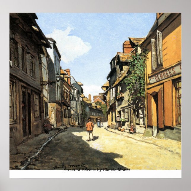 Póster Calle de Bavolle por Claude Monet (Frente)
