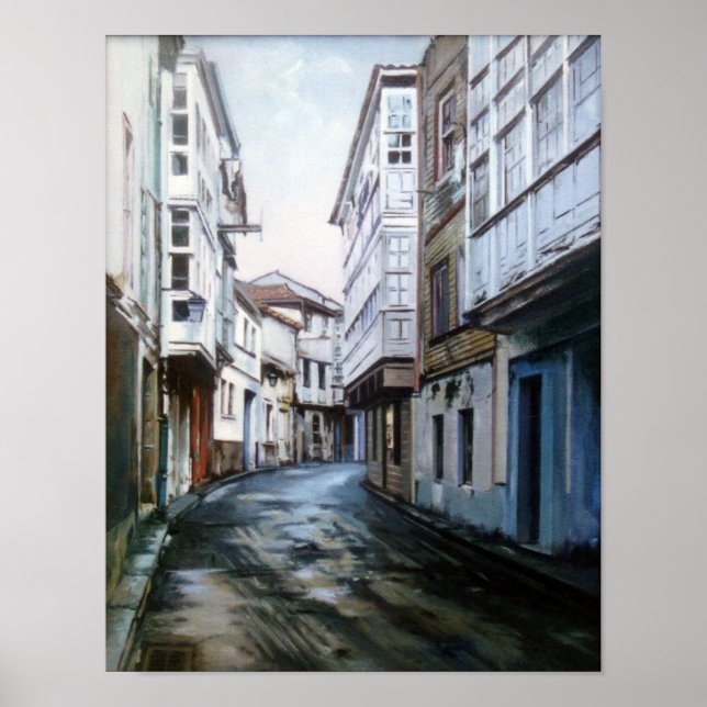 Póster Calle de Carmen Curuxeiras (Ferrol. A Coruña) (Frente)