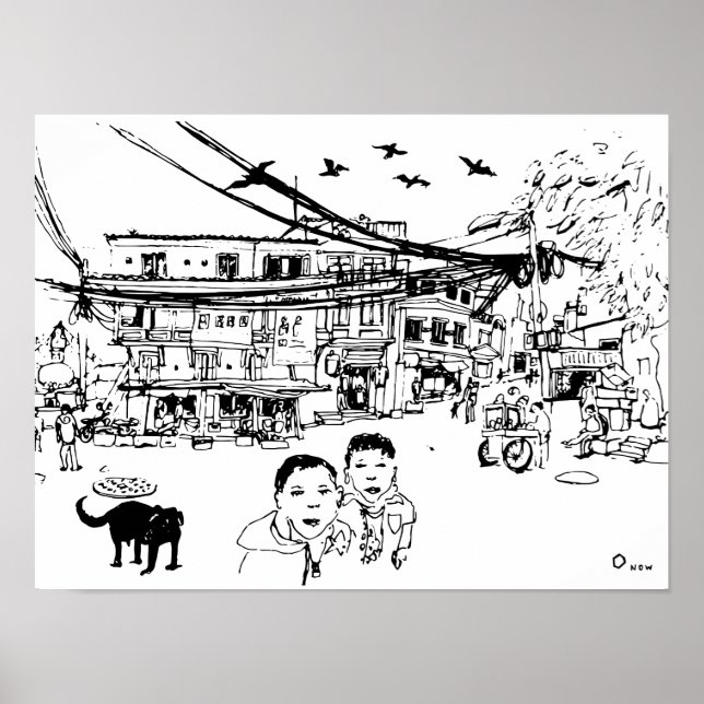 Póster Calle de Katmandú (Frente)