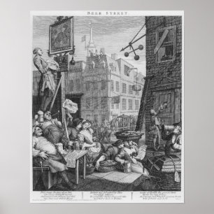 Póster Calle de la cerveza, 1751