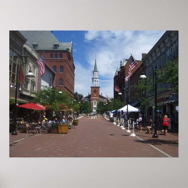 Póster calle de la iglesia - burlington, vermont (Frente)