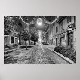 Póster Calle de navidades en Italia Poster