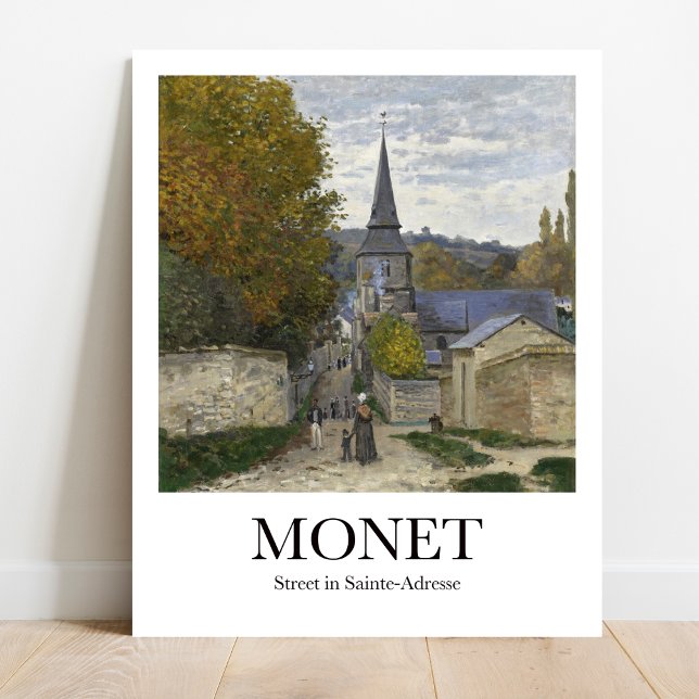 Póster Calle de Sainte-Adresse, por Claude Monet (Monet's Impressionist Gem: "Street in Sainte-Adresse." Bring Paris home! Museum-quality poster)