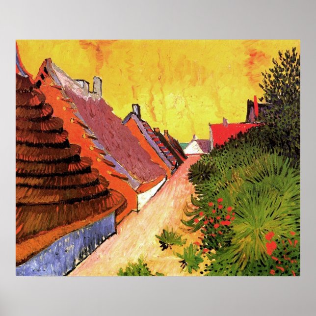 Póster Calle de Saintes-Maries por Vincent van Gogh (Frente)