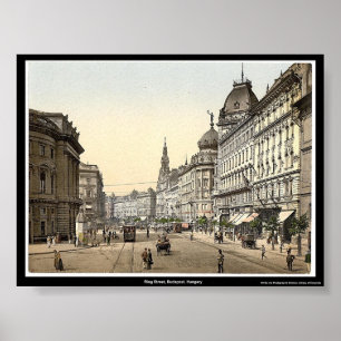 Póster Calle del anillo, Budapest, Hungría