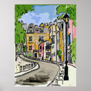 Póster Calle del Barrio Francés