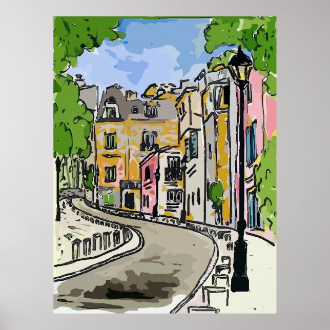 Póster Calle del Barrio Francés (Frente)