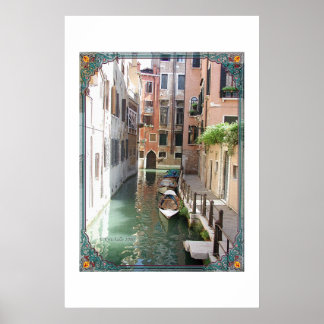 Póster Calle del canal en Venecia