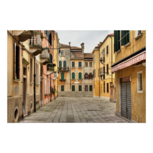 Póster Calle Del Montello, Venecia Italia