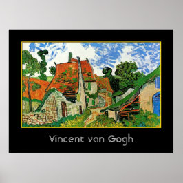 Póster Calle del pueblo en Auvers, Vincent van Gogh