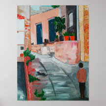 Calle Del San Miguel Pintura de Alfred Fox