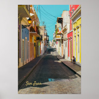 Póster Calle Empedrada de San Juan Antiguo Fotografía