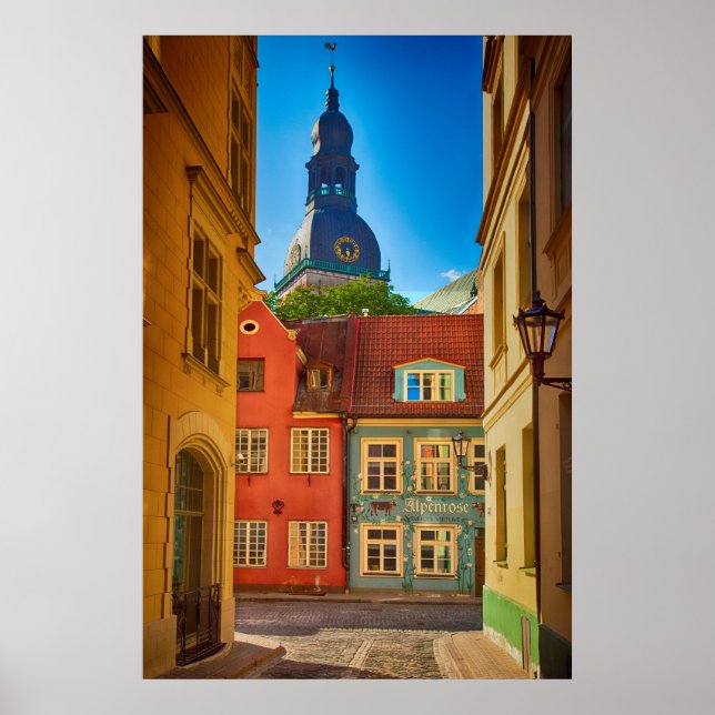 Póster Calle en el casco antiguo | Estonia (Frente)