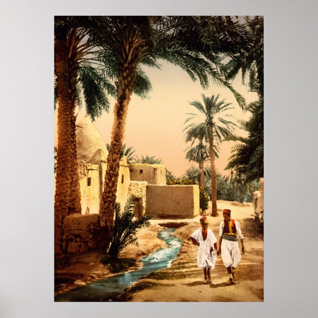 Póster Calle en el casco antiguo, II, Biskra, Argelia (Frente)