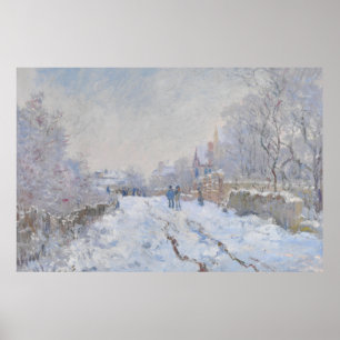 Póster Calle en la Nieve Argenteuil por Claude Monet