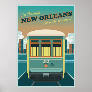 Póster Calle en Nueva Orleans