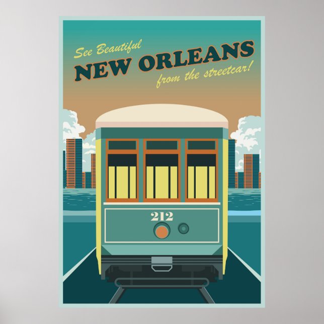 Póster Calle en Nueva Orleans (Frente)