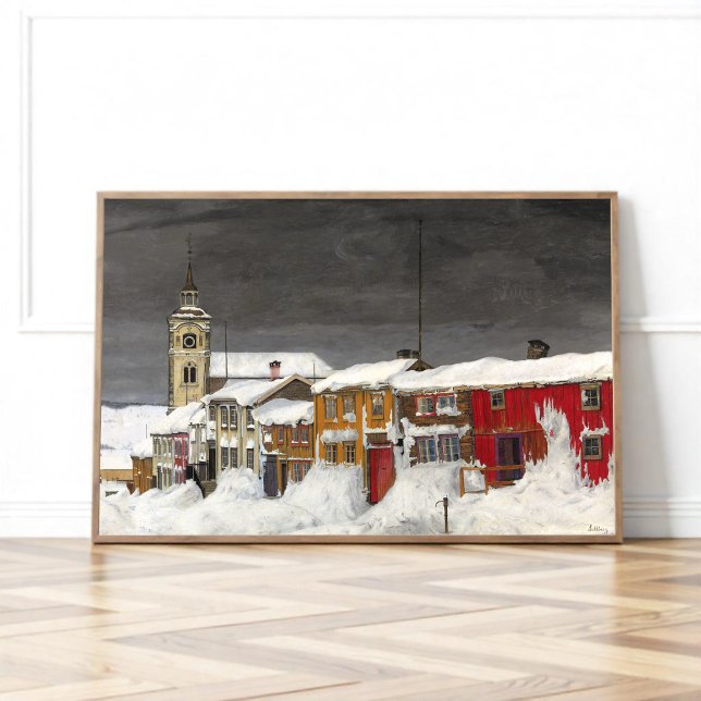 Póster Calle en Røros en invierno (1903) (Subido por el creador)