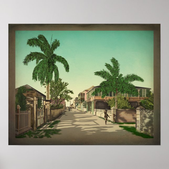 Póster Calle Este De Nassau (Frente)