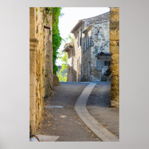 Póster Calle estrecha vacía, Francia