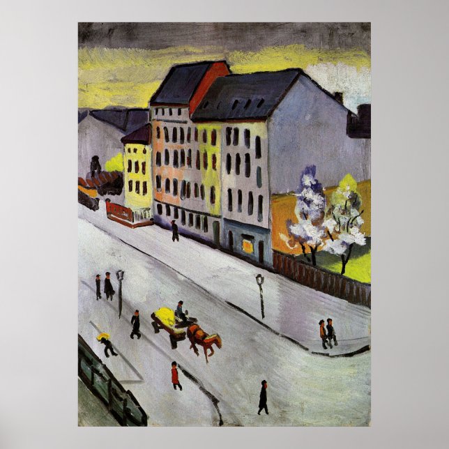 Póster Calle gris de August Macke (Frente)