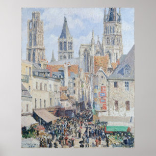 Póster Calle Grocery de Pissarro, Rouen