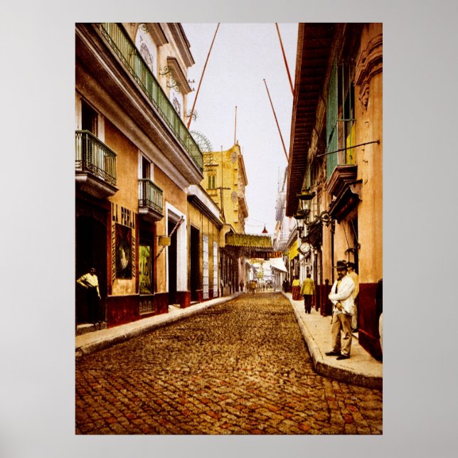Póster Calle Habana Habana Cuba (Frente)