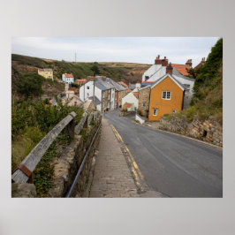 Póster Calle Mayor del pueblo de Staithes