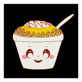 Póster Calle Mexicana Esbastante Corn En Una Copa De Post