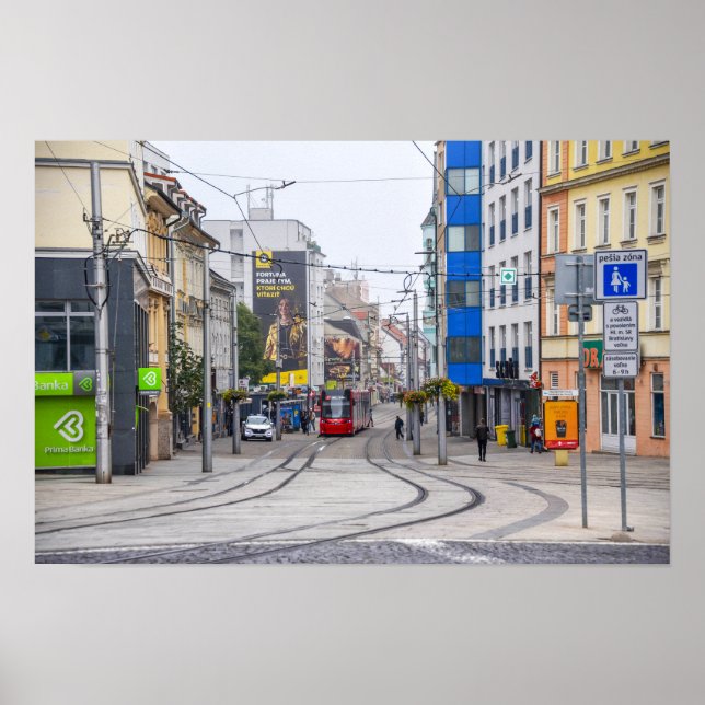 Póster Calle moderna de Bratislava, Eslovaquia (Frente)
