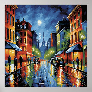 Póster Calle Moonlit