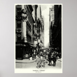 Póster Calle Nassau, Nueva York, 1905