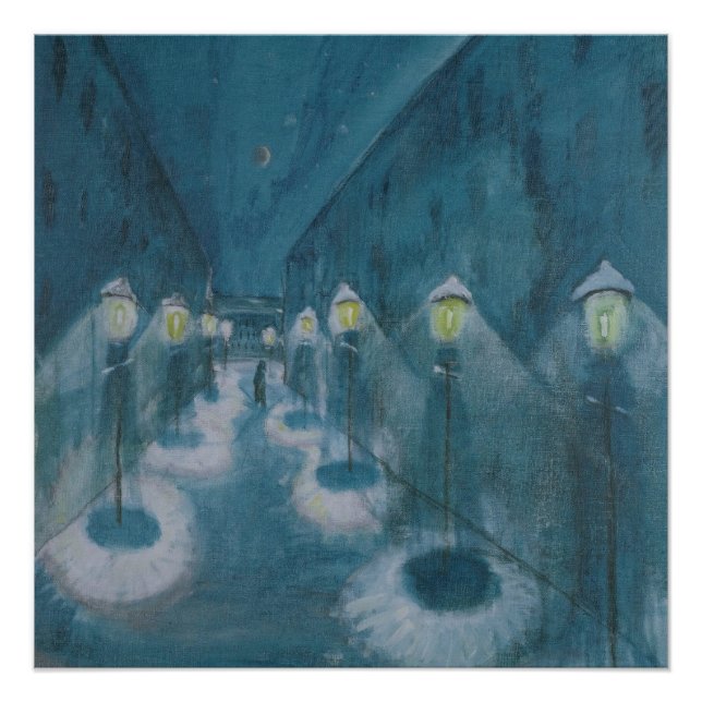 Póster Calle Nocturna (Calle Por Noche) (1922) Walter Gra (Anverso)