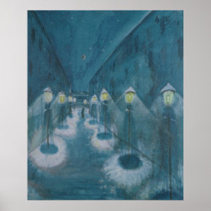 Póster Calle Nocturna (Calle Por Noche) (1922) Walter Gra