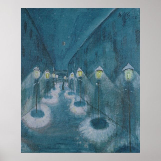 Póster Calle Nocturna (Calle Por Noche) (1922) Walter Gra (Frente)