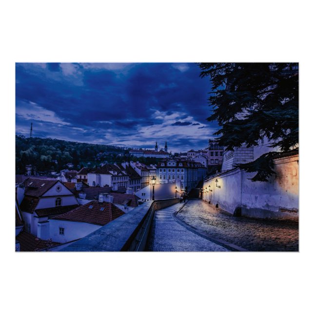 Póster Calle nocturna de Praga (Anverso)