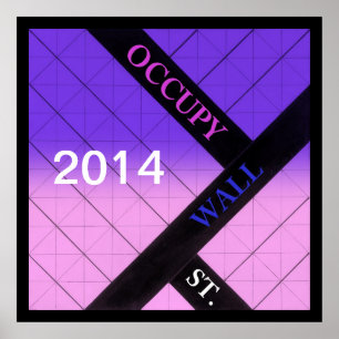 Póster calle occupy wall 2014