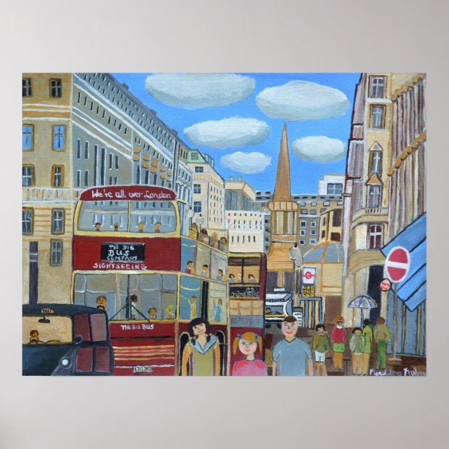 Póster Calle Oxford Londres  (Frente)